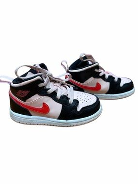 Nike Air Jordan 1 mid atmosphere unisex retro high top 8C pink black crimson